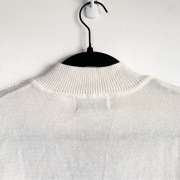 Vintage Alfred Dunner Purple Floral Wool Blend Mock Neck Sweater Sparkle Size LP - Picture 7 of 11